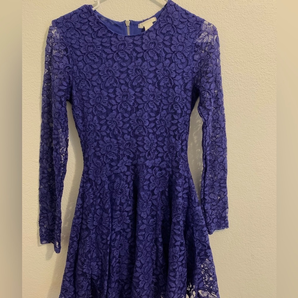 H&M Long Sleeve Royal Blue Skater Dress.